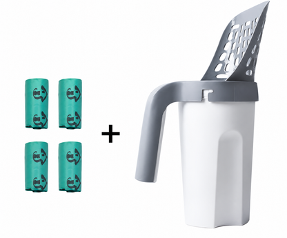2-in-1 Cat Litter Scoop with Waste Bin
