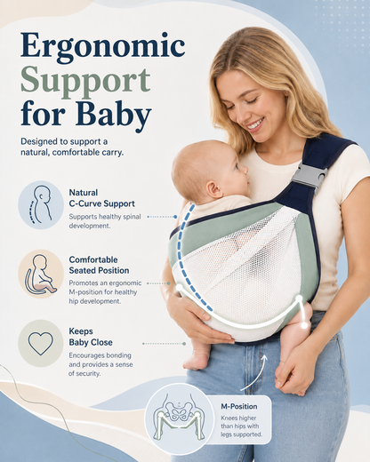 Lightweight Baby Sling Carrier | Breathable & Travel-Friendly
