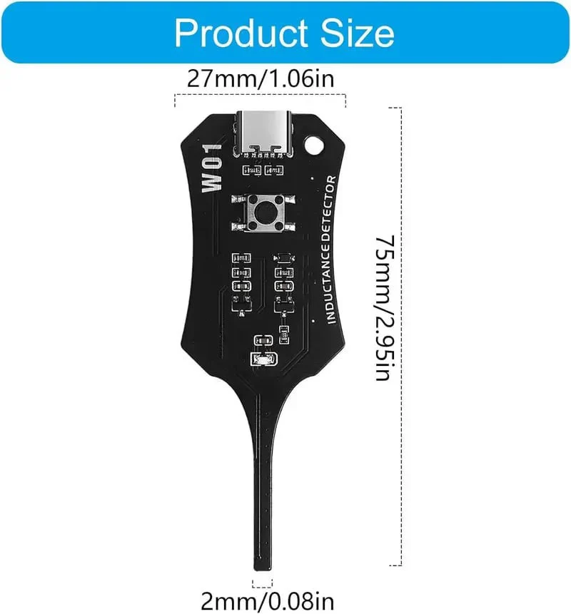 Type-C Inductance Tester Motherboard Coil Tester, Electronic Circuit Board Inductor Detector