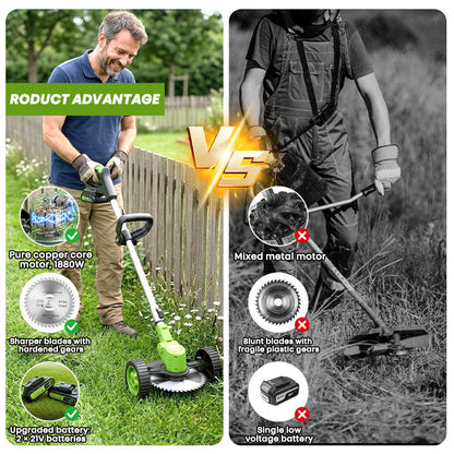 🔥3 In 1 Cordless Grass Trimmer,Weed Eater and Edger