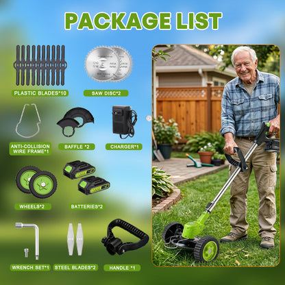 🔥3 In 1 Cordless Grass Trimmer,Weed Eater and Edger