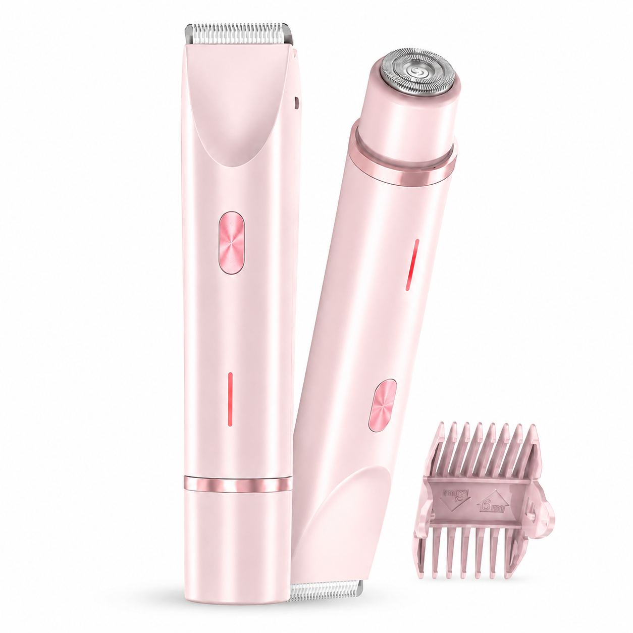 2-Piece Electric Body Hair Trimmer & Rotary Shaver Set