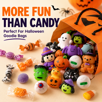 🎃 100PCS Halloween Mochi Squishy Toys – Cute Sensory Party Favors & Goodie Bag Fillers