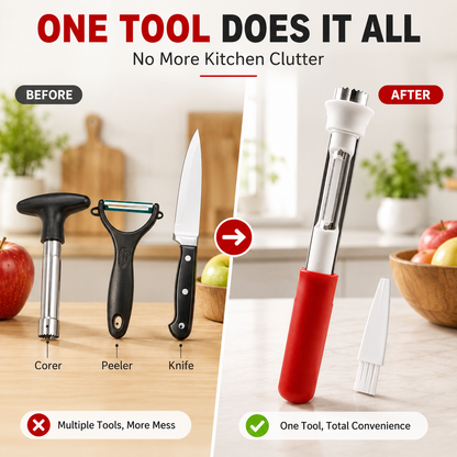 2-in-1 Fruit Corer & Peeler | Stainless Steel Kitchen Tool