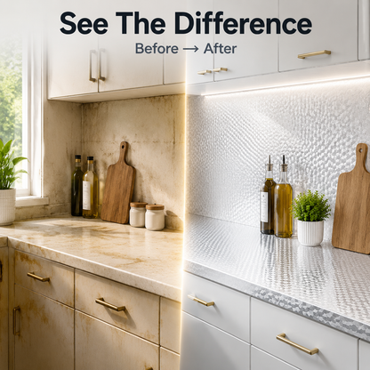 Peel & Stick Kitchen Makeover Film – Waterproof DIY Countertop