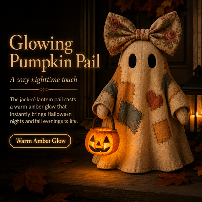 🔥 40% OFF TODAY - 👻🎃 Vintage Patchwork Ghost Decor(✨ LED Pumpkin Lantern）