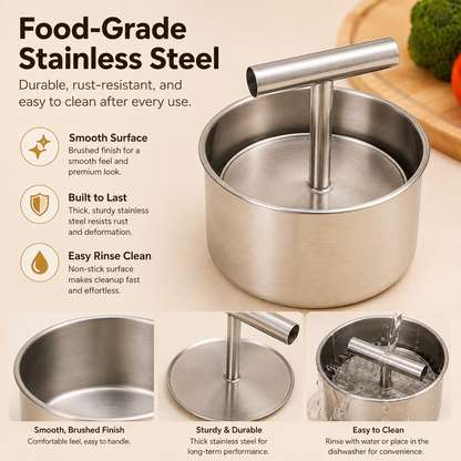 🍽️ Stainless Steel Meatball Maker – Make 12 Meatballs in One Press