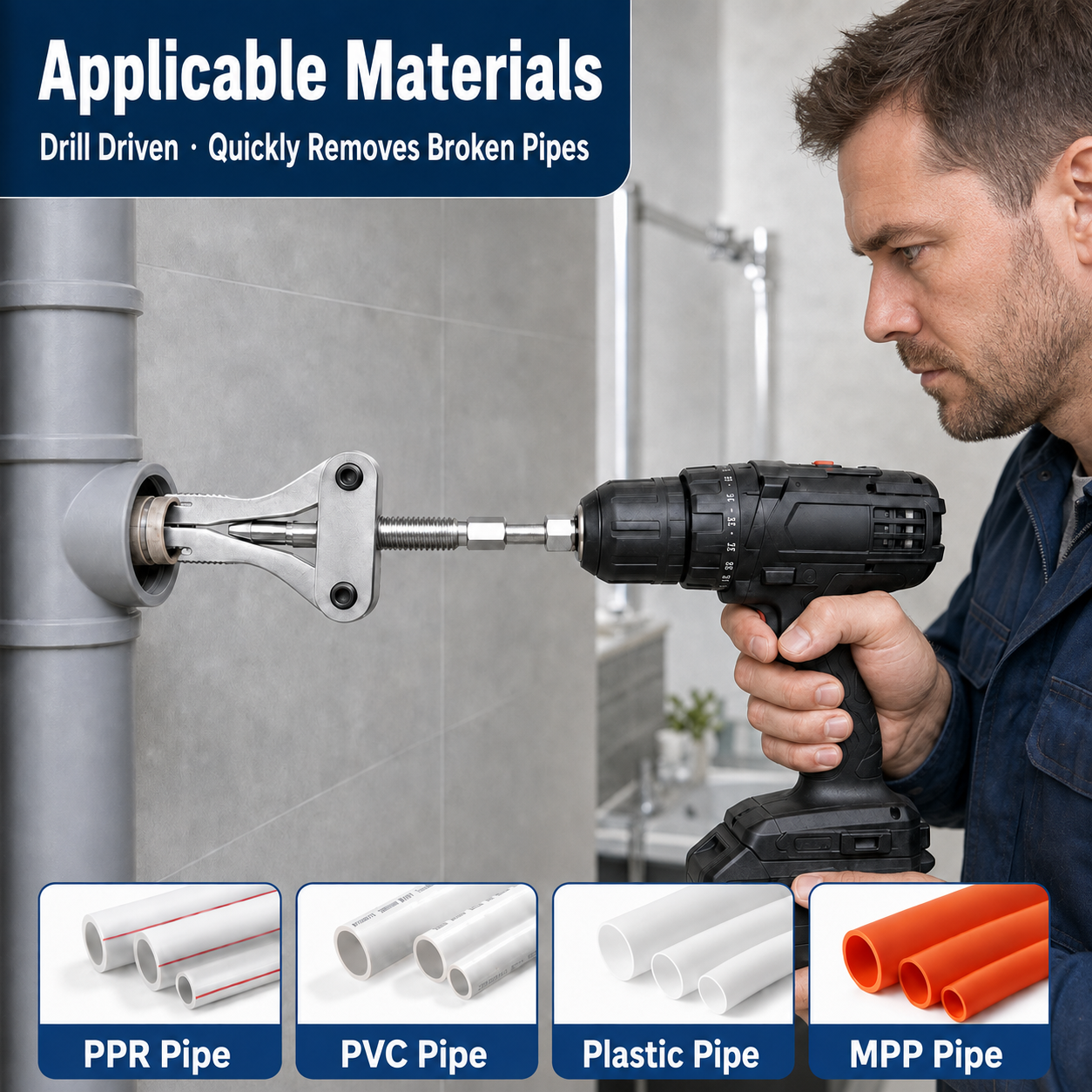 🛠️ Broken Pipe Thread Extractor | Fast Drill-Powered Broken Fitting Removal Tool