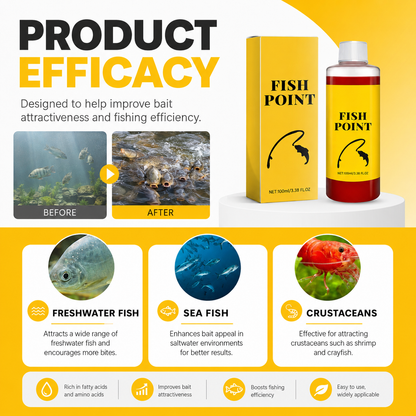 Fish Point Liquid Fish Attractant 100ml | Bait Booster