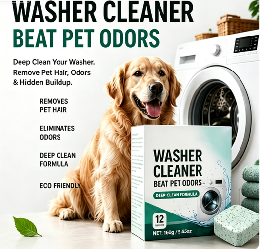 Eco-Friendly Pet Washer Cleaner Tablets – Removes Odors, Hair & Residue