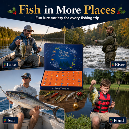 🎣 24-Day Fishing Advent Calendar | Christmas Lure Gift