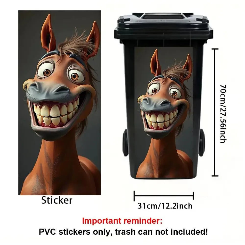 ✨ Creative Trash Can Sticker with Colourful Cartoon✨