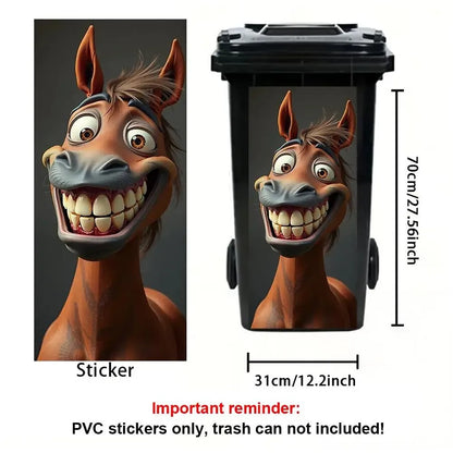 ✨ Creative Trash Can Sticker with Colourful Cartoon✨