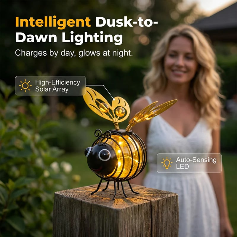 🌙🍃🪴49% OFF! Hanging Solar Bee Light – Warm Amber Glow, Flicker-Free, Perfect for Garden Parties, Camping, or Kids’ Rooms – Spread Joy Day and Night 🌞🌜