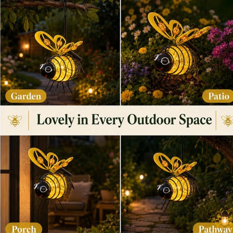 🌙🍃🪴49% OFF! Hanging Solar Bee Light – Warm Amber Glow, Flicker-Free, Perfect for Garden Parties, Camping, or Kids’ Rooms – Spread Joy Day and Night 🌞🌜