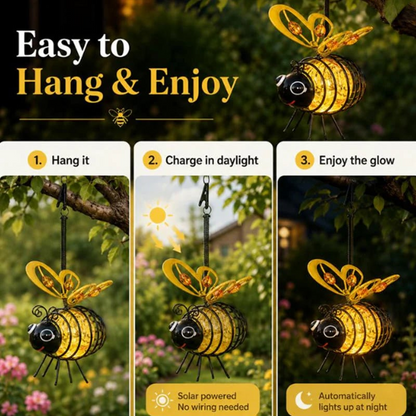 🌙🍃🪴49% OFF! Hanging Solar Bee Light – Warm Amber Glow, Flicker-Free, Perfect for Garden Parties, Camping, or Kids’ Rooms – Spread Joy Day and Night 🌞🌜