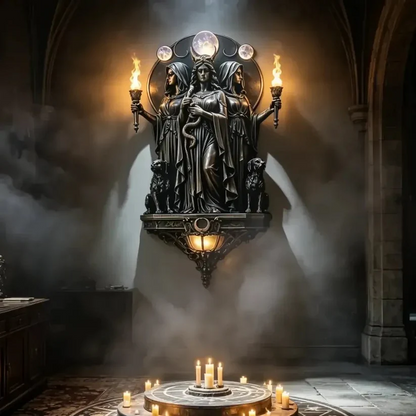 Triple Goddess Hecate LED Wall Sconce