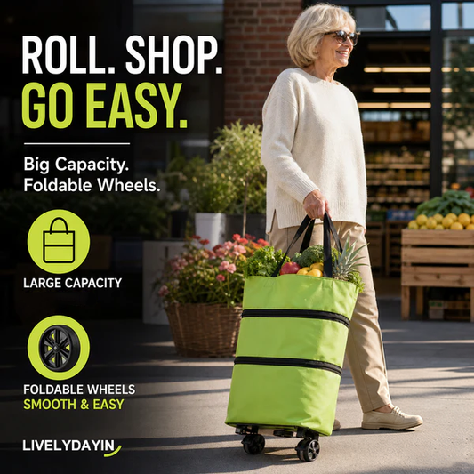 🔥LAST DAY-50% OFF🔥 2 in 1 Foldable Shopping Cart🎁