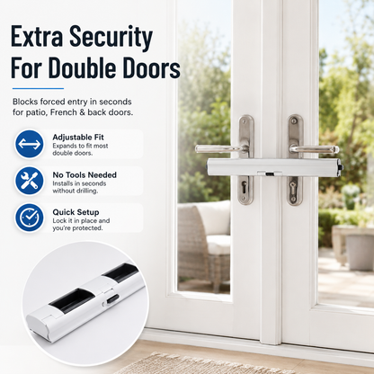 Security lock for French courtyard gates