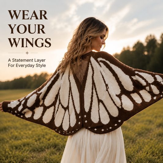 🦋 Limited-Time 49% OFF – Viral Butterfly Wing Batwing Knit Cardigan ✨