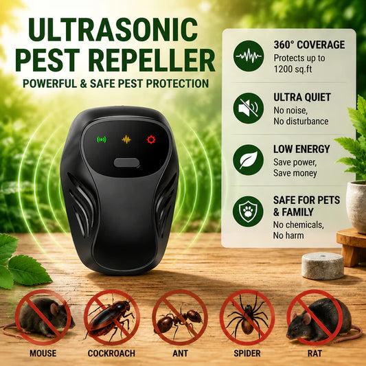 🔥 Limited Time 50% OFF | 🏡Ultrasonic Pest Repeller | Help Keep Mice, Roaches & Ants Away Without Chemicals-8CR5
