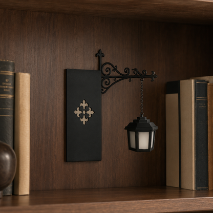 Vintage Bookshelf Lantern – Cozy Decorative Shelf Light