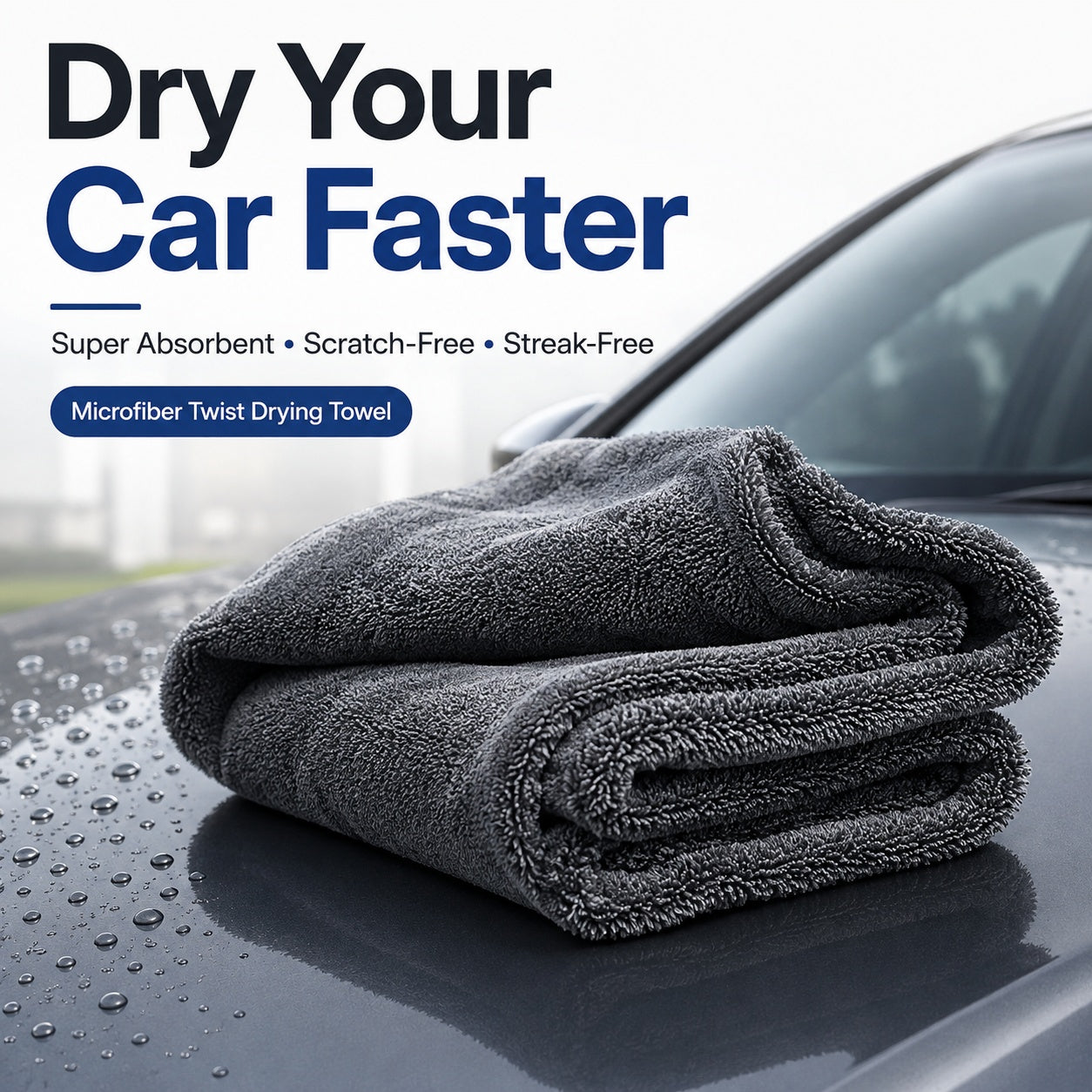 Microfiber Car Drying Towel | Ultra Absorbent & Reusable
