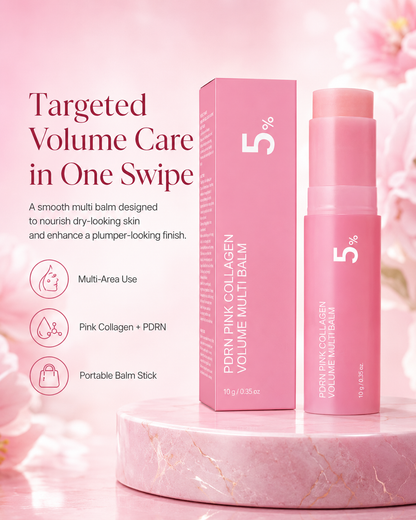 💜LAST DAY - BUY 1 GET 1 FREE PDRN Pink Collagen Multi Balm Stick for Dewy-Looking Skin