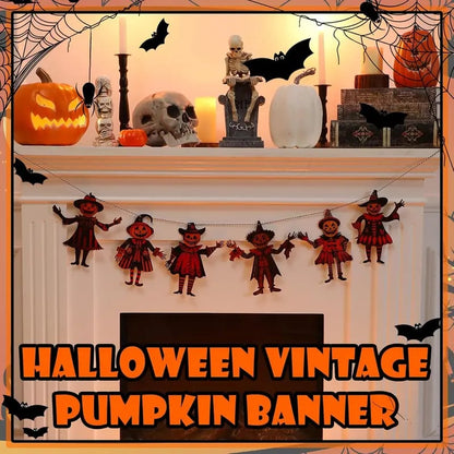 6 Pcs 5.9-Inch Halloween Vintage Wooden Garland Set