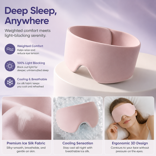 Weighted Eye Mask | Cooling Ice Silk Sleep Mask
