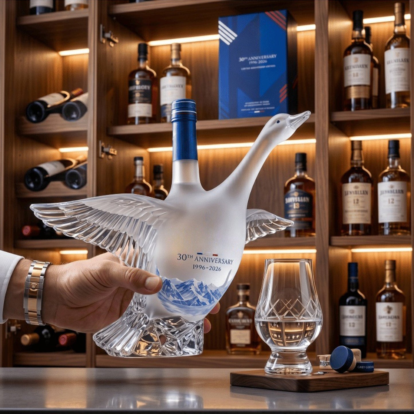 🇫🇷 Goose 30th Anniversary 3D Sculpted Vodka Bottle