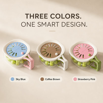 3-in-1 Fruit Washer & Strainer Container with Lid | Fivorauw