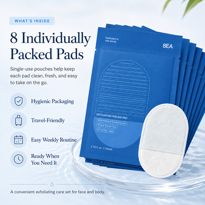 Exfoliating Peeling Pads for Face & Body | Smoothing Skin Care