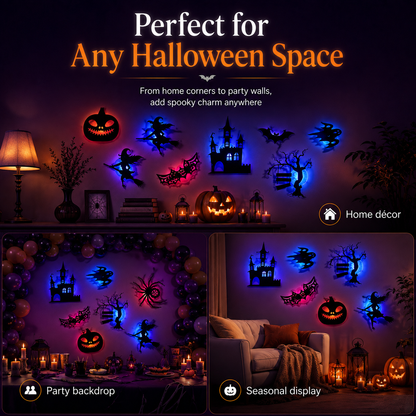 Halloween Silhouette Wall Lights – 8 Spooky Designs