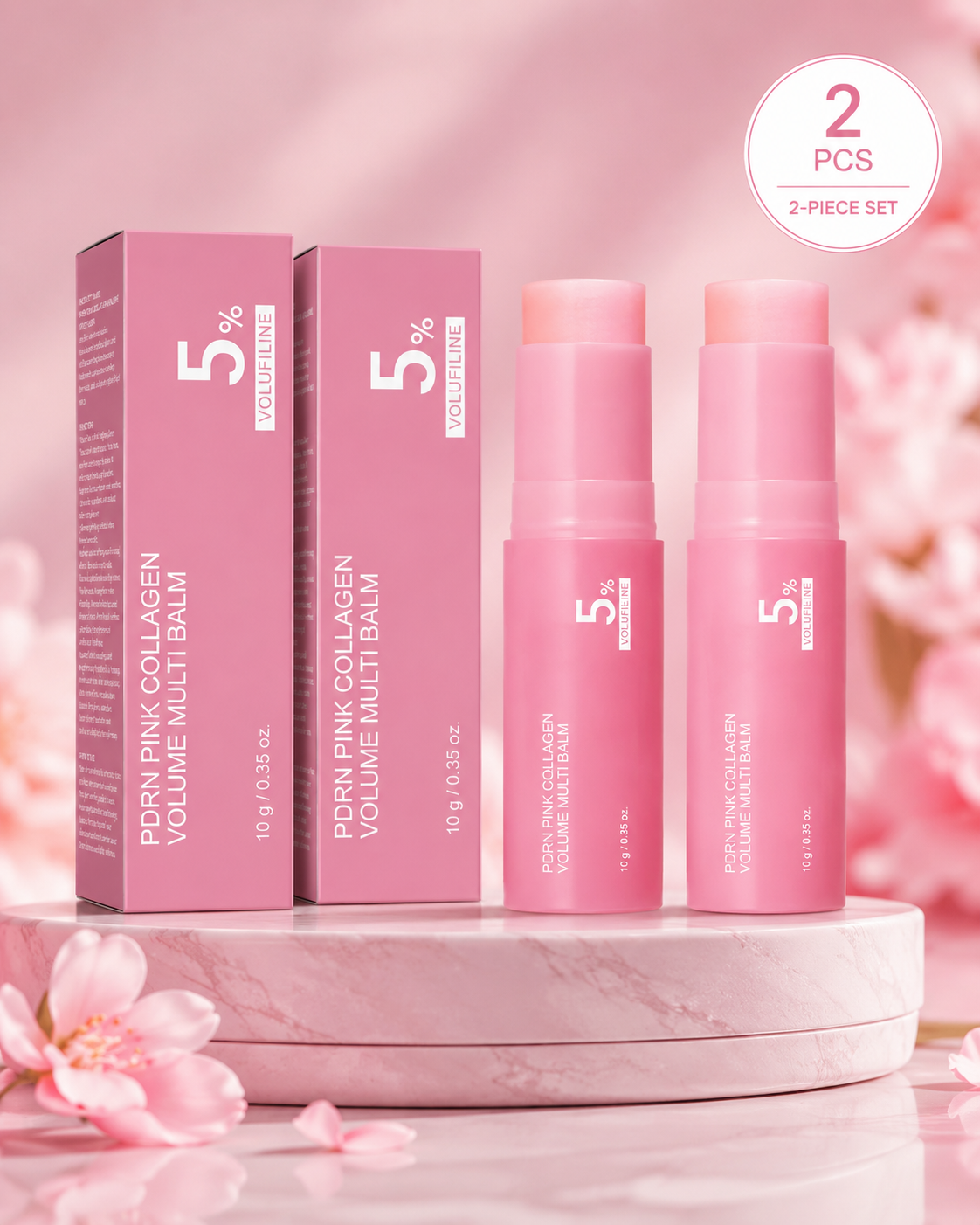 💜LAST DAY - BUY 1 GET 1 FREE PDRN Pink Collagen Multi Balm Stick for Dewy-Looking Skin