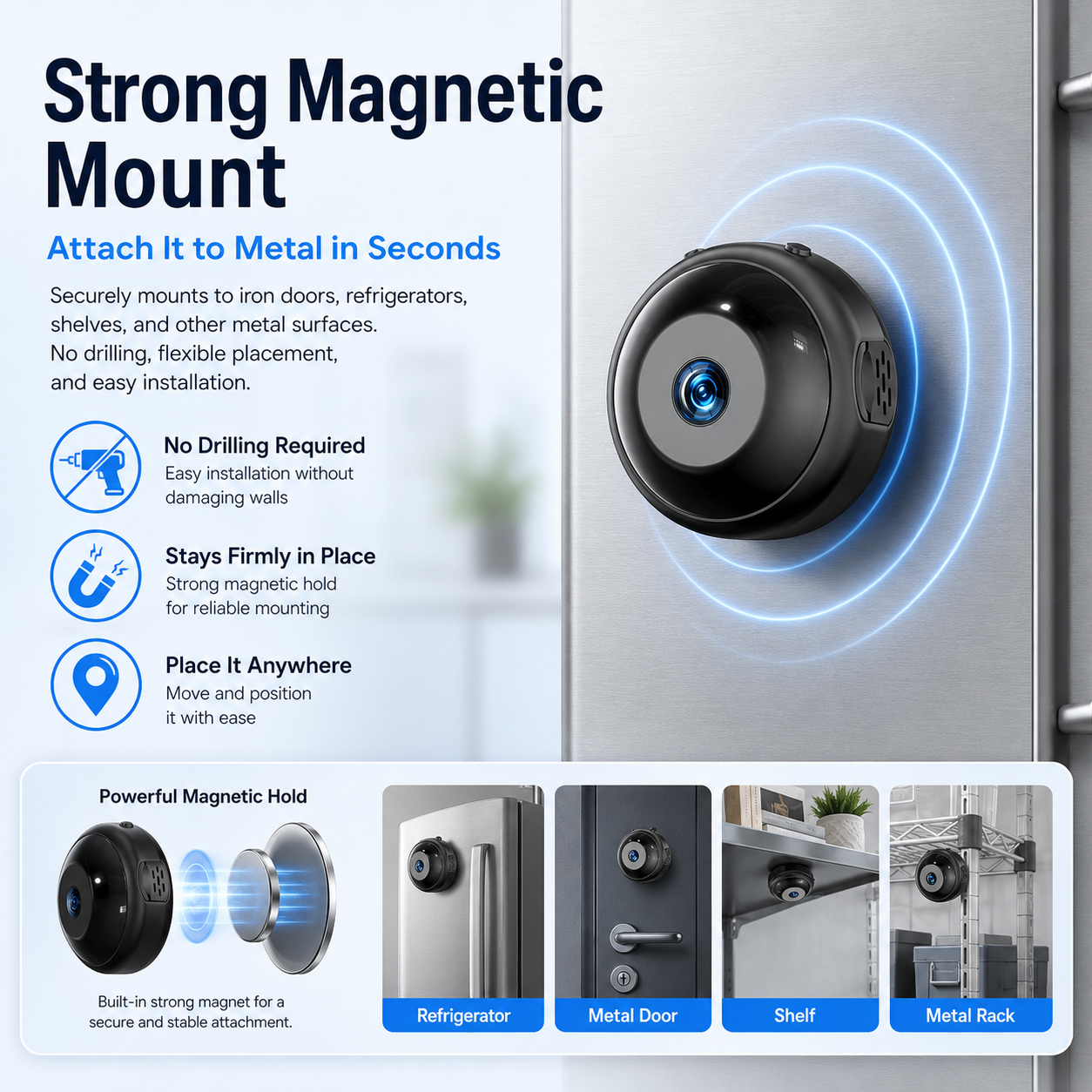 2026 Mini Magnetic WiFi Camera | Built-In Battery & Live View