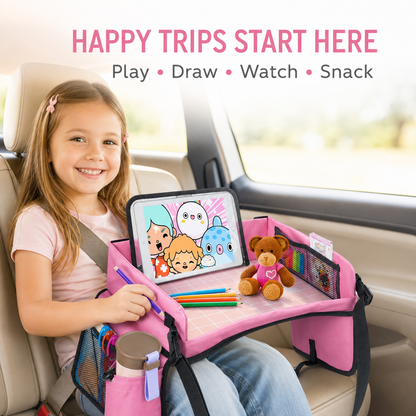 Kids Travel Tray Organizer | Car & Airplane Activity Desk