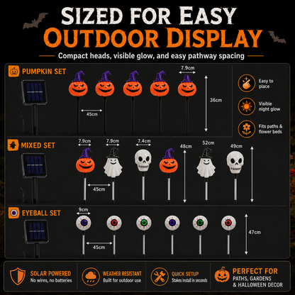🎃 Solar Halloween Garden Stake Lights – Spooky Pathway Decor