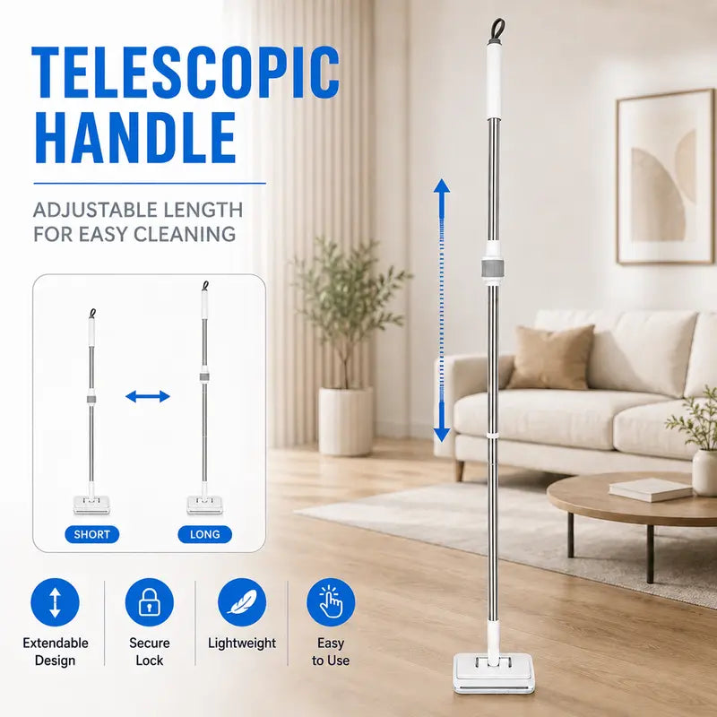 ✨ Slim Flat Floor Mop – 360° Flexible Wet & Dry Cleaning