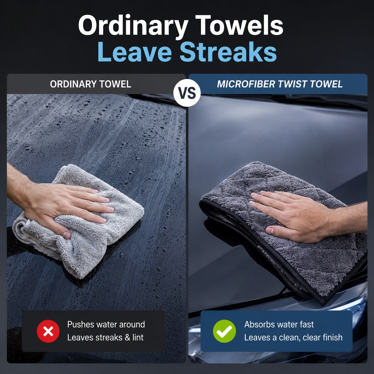 Microfiber Car Drying Towel | Ultra Absorbent & Reusable