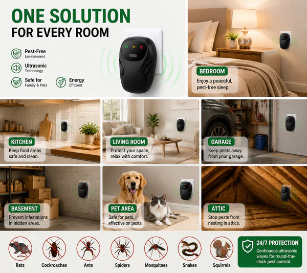 🔥 Limited Time 50% OFF | 🏡Ultrasonic Pest Repeller | Help Keep Mice, Roaches & Ants Away Without Chemicals-8CR5