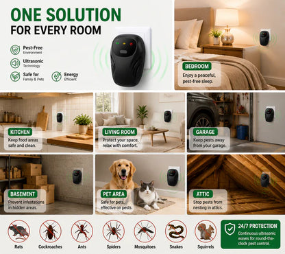 🔥 Limited Time 50% OFF | 🏡Ultrasonic Pest Repeller | Help Keep Mice, Roaches & Ants Away Without Chemicals-8CR5