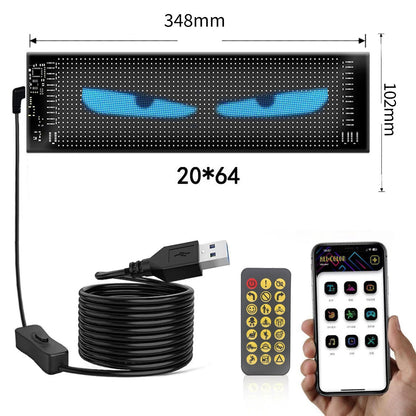 ✨🔥App-Controlled Smart Car LED Sign – Customizable Display⚡