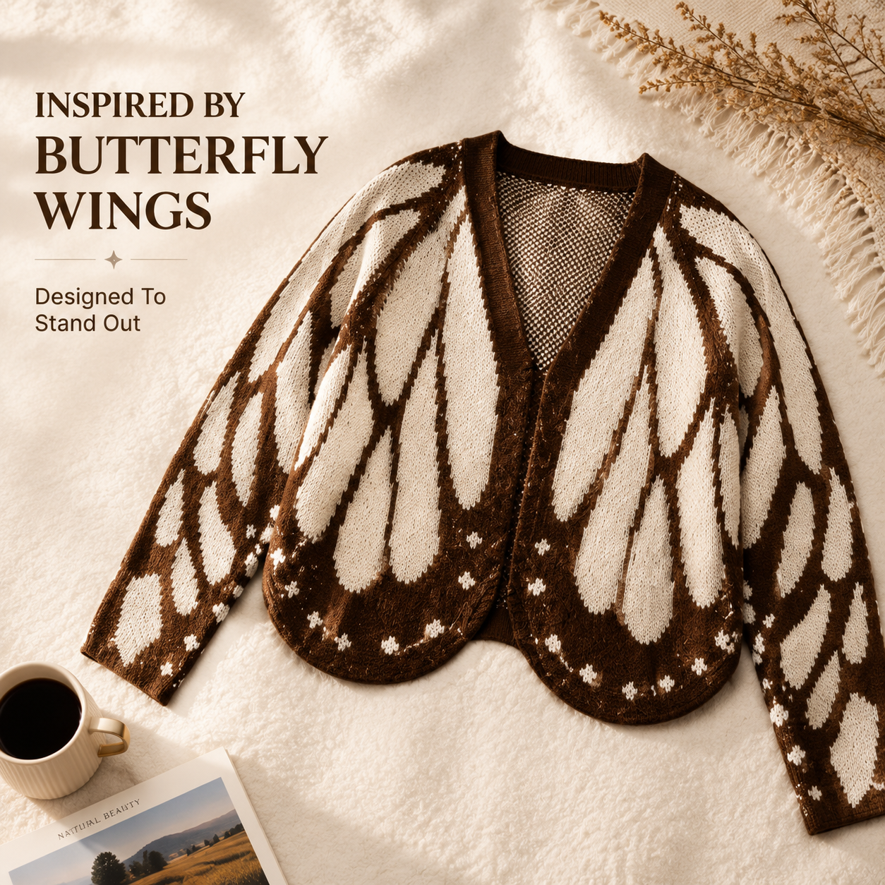 🦋 Limited-Time 49% OFF – Viral Butterfly Wing Batwing Knit Cardigan ✨