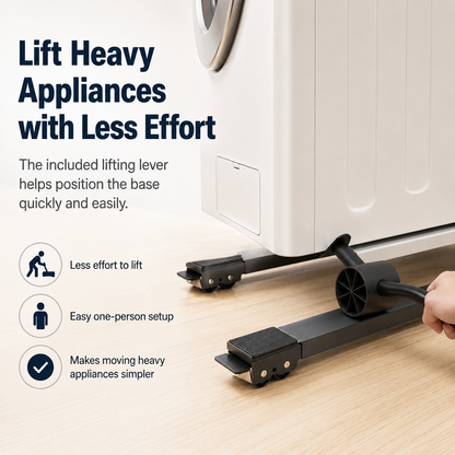 Adjustable Appliance Rolling Base for Washer & Fridge