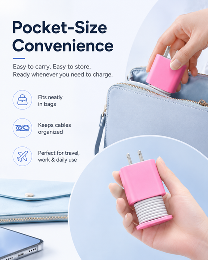 ✨ 2-Pack Charger Protector & Cable Organizer – Keep Cables Neat, Protected & Tangle-Free
