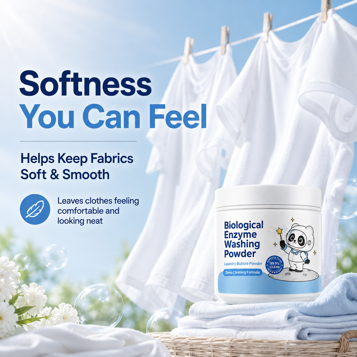 Biological Enzyme Laundry Powder | Cold-Water Cleaning