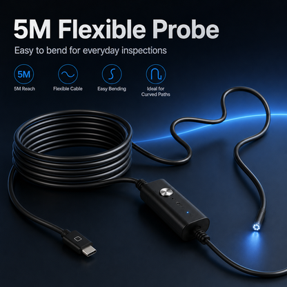 HD Endoscope Inspection Camera | 2M 5M 10M Waterproof Probe