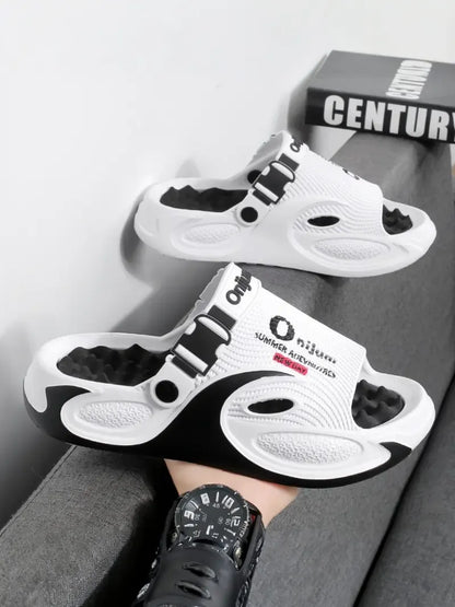 ⏰Limited Time 50% OFF🔥Men' Summer Massage Slippers, Unisex Comfortable Thick Sole Home Fashion Sandals
