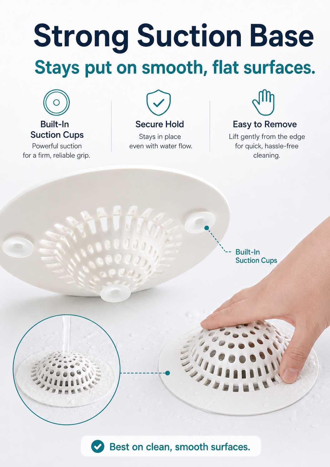 Reusable Silicone Drain Hair Catcher – Anti-Clog Cover